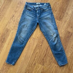 Moussy Distressed Blue Skinny Jeans